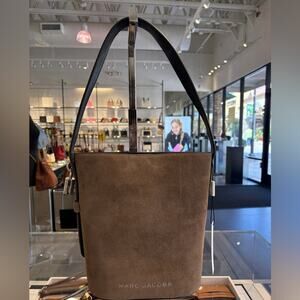 Marc Jacobs Taupe Suede Bucket Bag